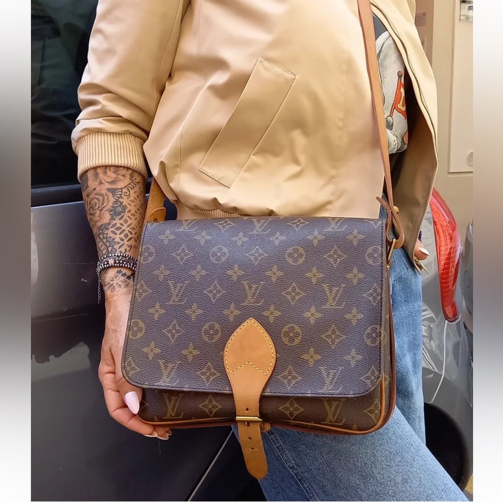 Low start🌟 LOUIS VUITTON Cartouchiere GM Shoulder Bag Monogram 🌟1984 - Picture 8 of 17